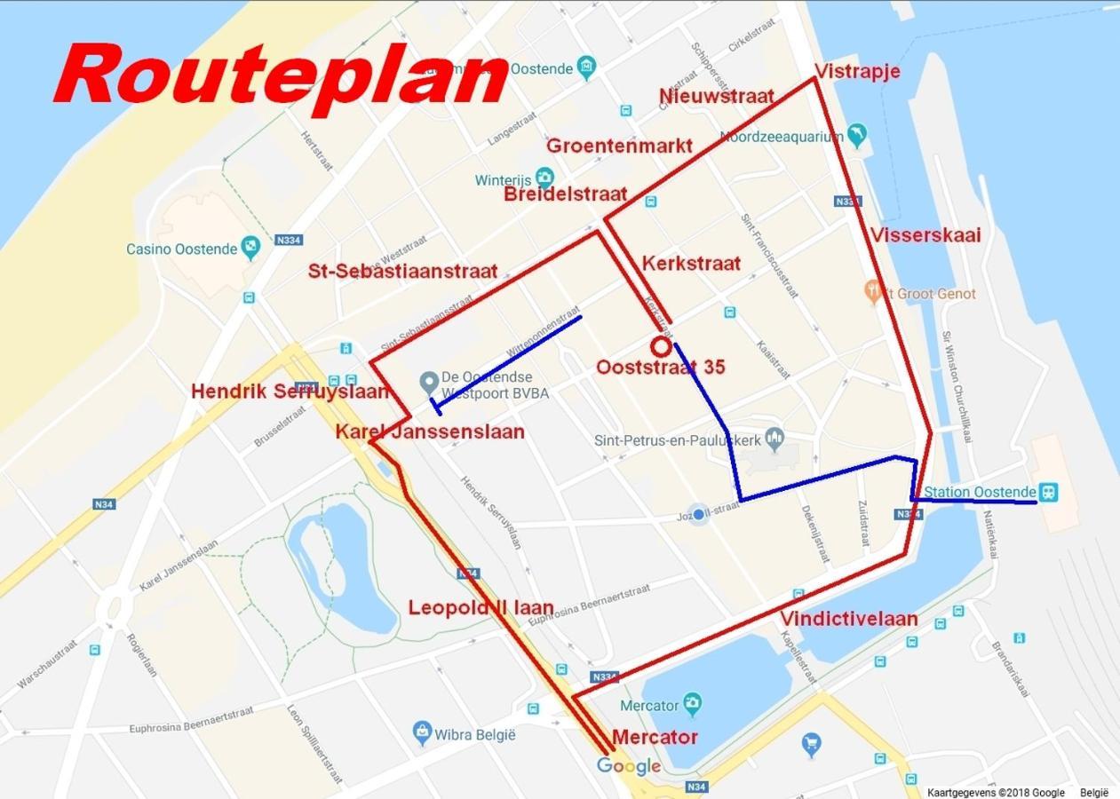 Vakantieappartement Emiel Centrum Oostende Met Garage Bagian luar foto